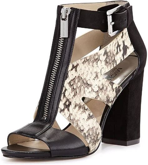 michael kors black heeled sandals|michael kors open toe sandals.